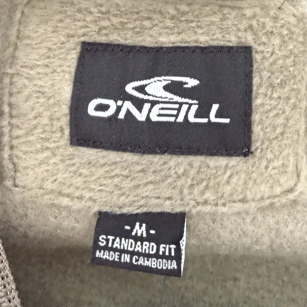 O'Neill Vantage SuperFleece 1/4 Zip Pullover Hoodie Green Gray Men's Medium M NW - Picture 10 of 13
